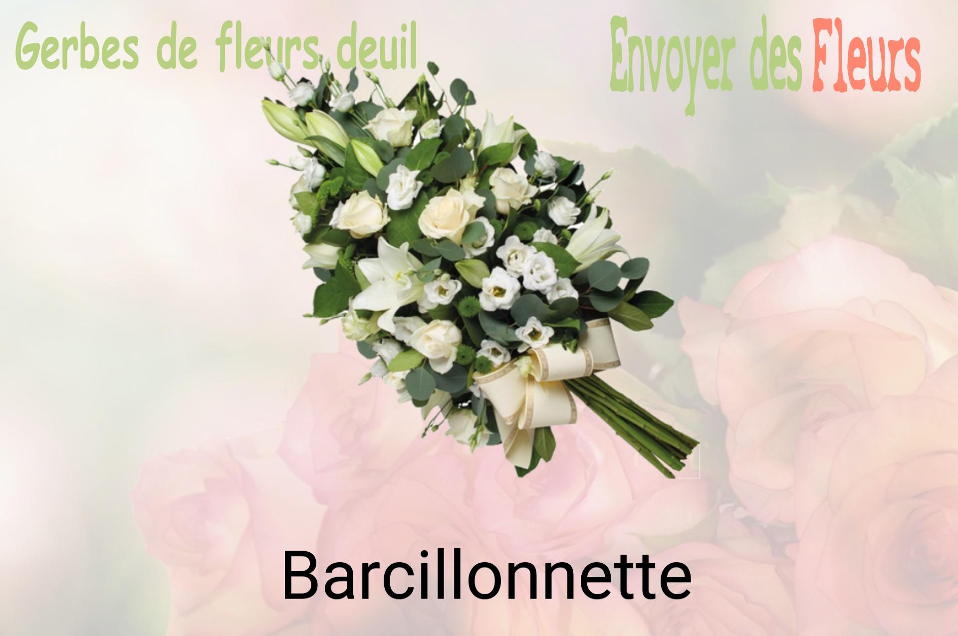 Gerbe de fleurs de deuil livrée à Barcillonnette